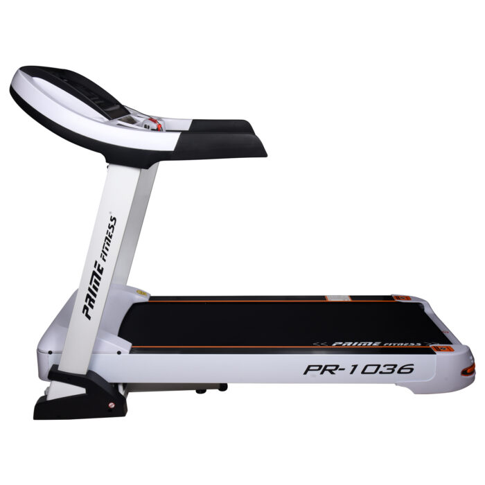 Prime Fitness AC Motor Treadmill PR 1036 with Auto Lubrication and Auto Inclination 67” X 26” x 52” - Image 3